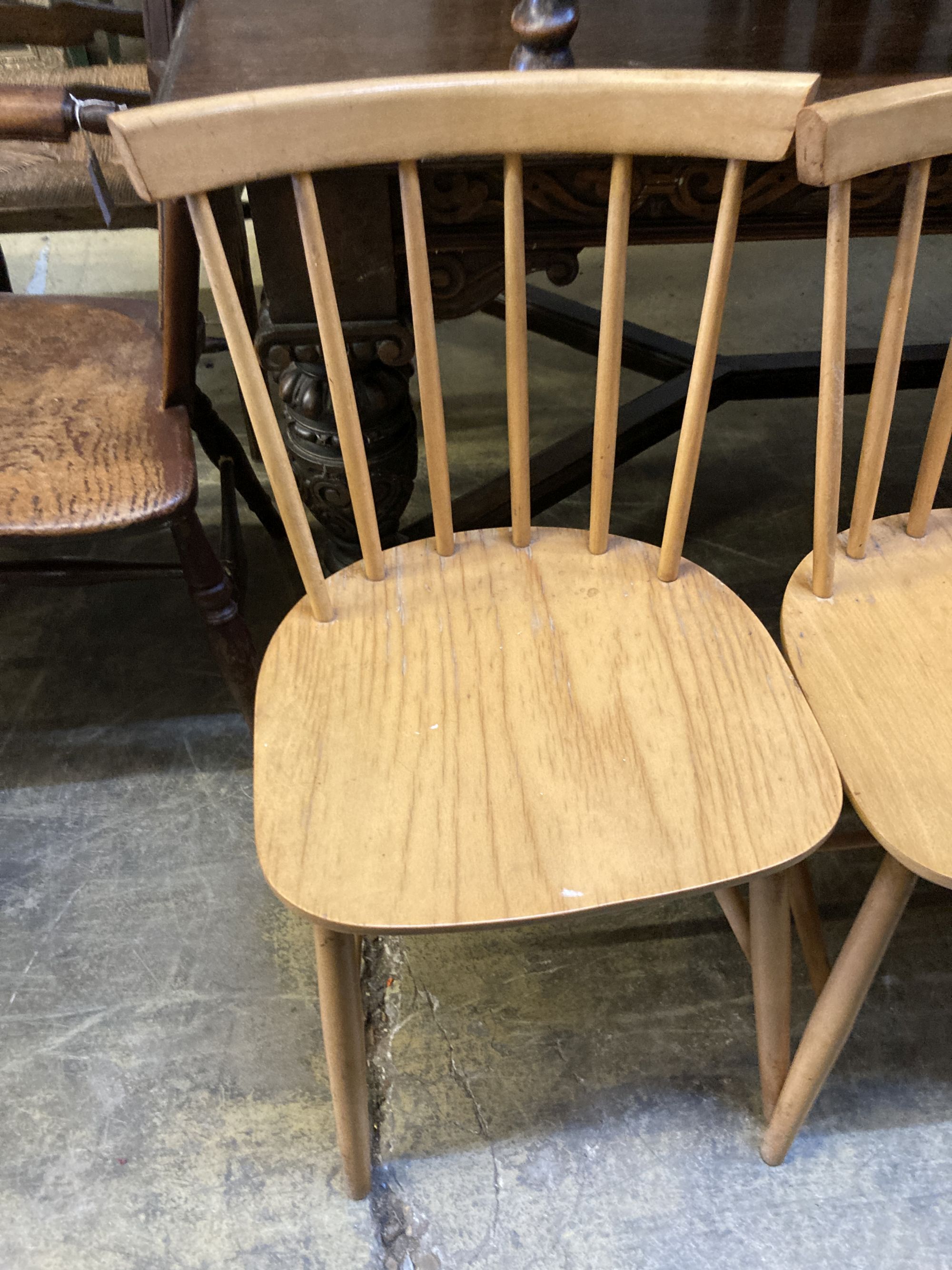 A set of six ZPM Randomsko mid century chairs